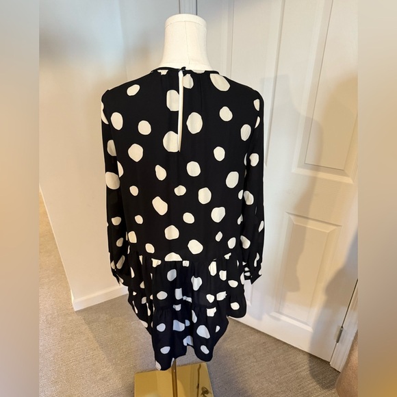 A New Day Black & White Polka Dot Tiered Mini Dress – XS - NWOT - Picture 3 of 14